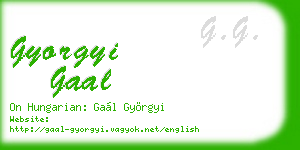 gyorgyi gaal business card